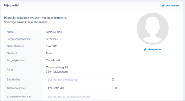 Afbeelding Mijn profiel