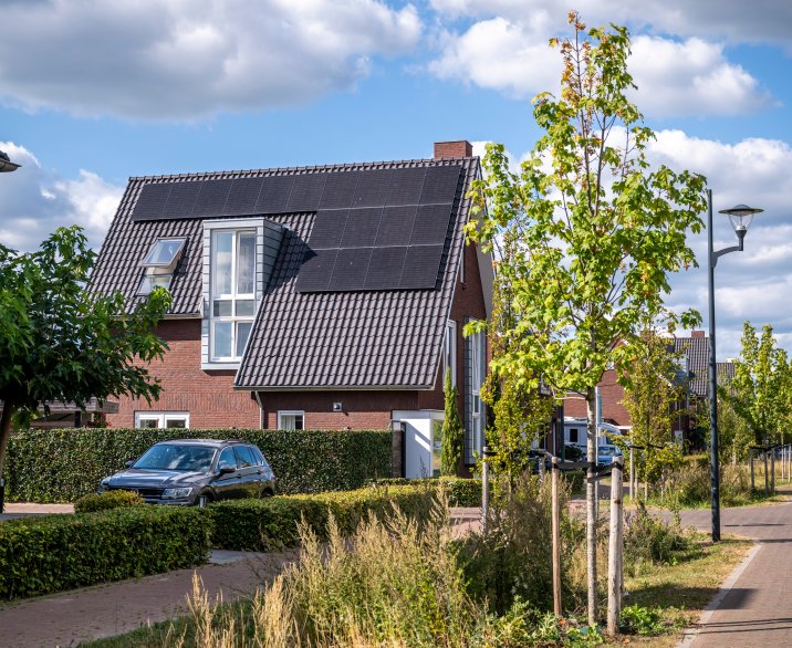 Huis met zonnepanelen