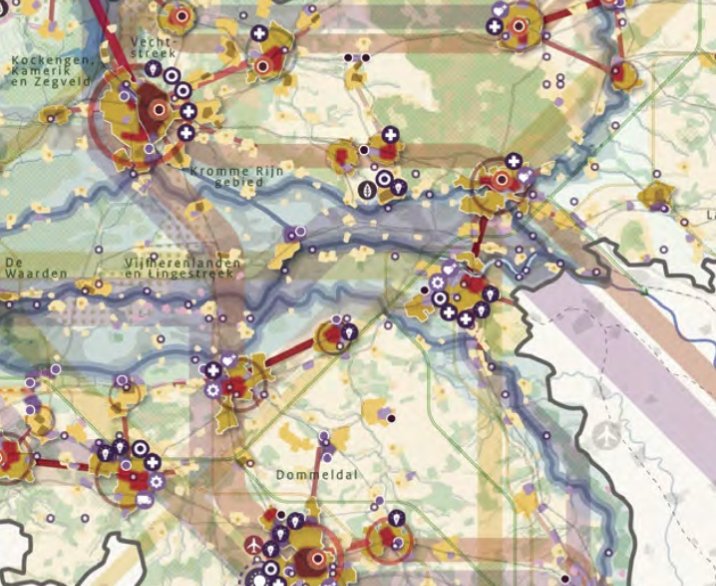 Uitsnede visiekaart 2050 Spoorzone Oss