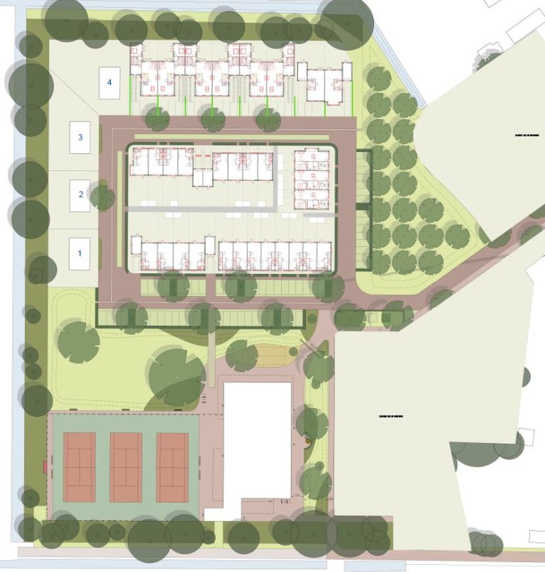 plattegrond kavels in Macharen West
