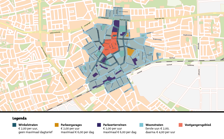 plattegrond met parkeeropties