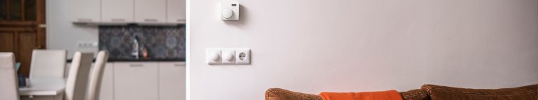 Thermostaat in een woonkamer