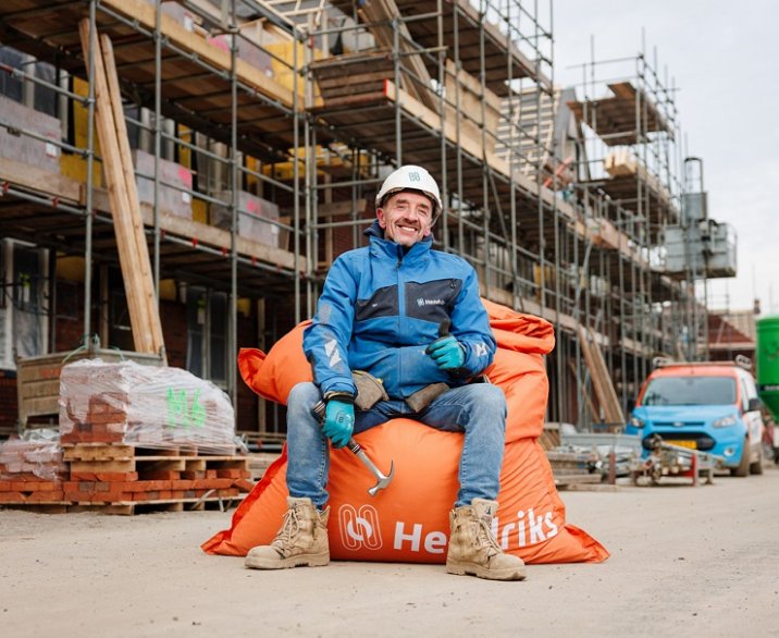 bouwvakkers voor bouwplaats