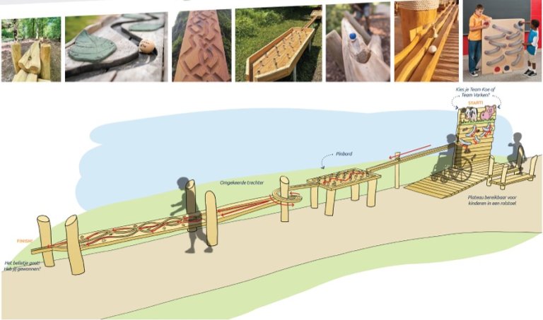 Opening nieuwe knikkerbaan