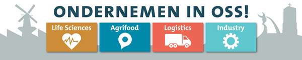 billboard 'Ondernemen in Oss: ': Life Sciences, Agrifood, Logistics, Industry