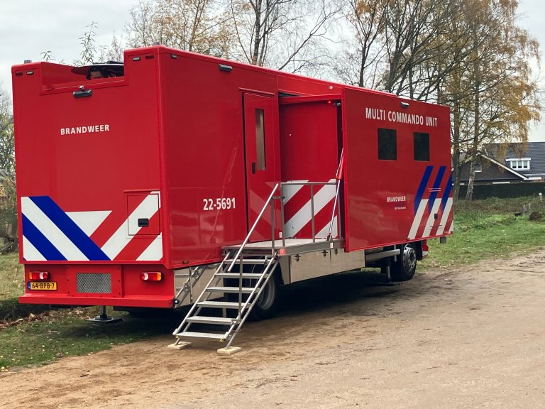 Hulpdiensten bezig met systeemtest in Berghem (gemeente Oss)