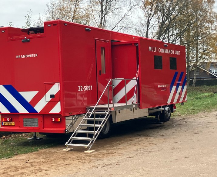 Hulpdiensten bezig met systeemtest in Berghem (gemeente Oss)